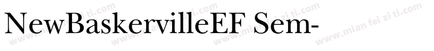 NewBaskervilleEF Sem字体转换